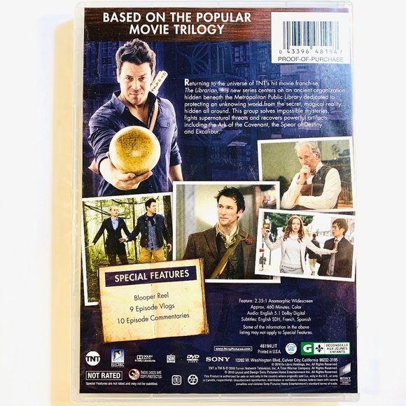 The Librarians: Season One DVD factory sealed  UPC 043396481947 - Picture 2 of 2